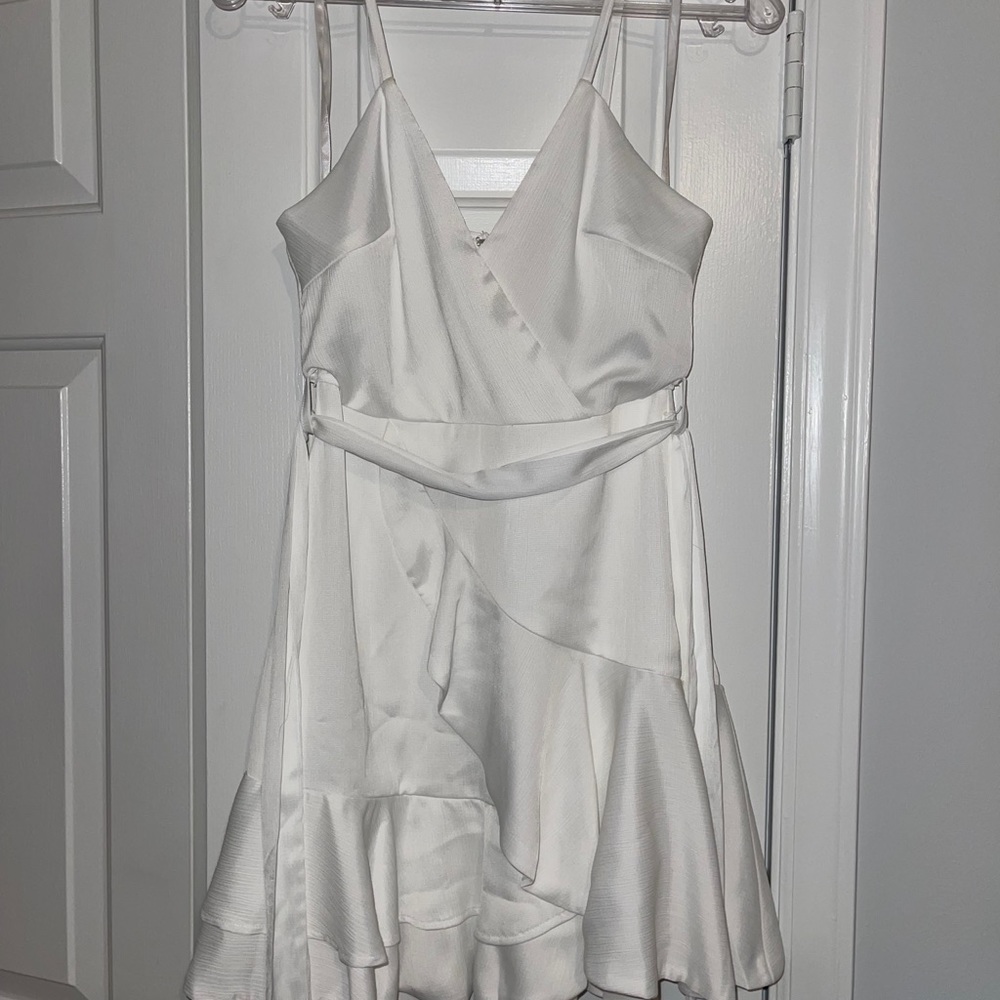 White Ruffle Dress - Picture 6 of 9